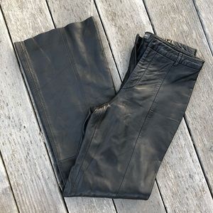 Banana Republic black leather pants